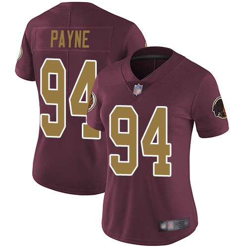Nike Redskins #94 Da'Ron Payne Burgundy Red Alternate Women's Stitched NFL Vapor Untouchable Limited Jersey