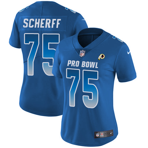 Nike Redskins #75 Brandon Scherff Royal Women's Stitched NFL Limited NFC 2018 Pro Bowl Jersey Nike Redskins #75 Brandon Scherff Royal Women's Stitched NFL Limited NFC 2018 Pro Bowl Jersey