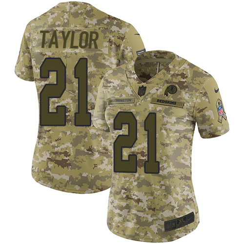 Nike Redskins #21 Sean Taylor Camo Women's Stitched NFL Limited 2018 Salute to Service Jersey Nike Redskins #21 Sean Taylor Camo Women's Stitched NFL Limited 2018 Salute to Service Jersey
