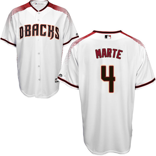 Diamondbacks #4 Ketel Marte White/Crimson Home Women's Stitched MLB Jersey Diamondbacks #4 Ketel Marte White/Crimson Home Women's Stitched MLB Jersey