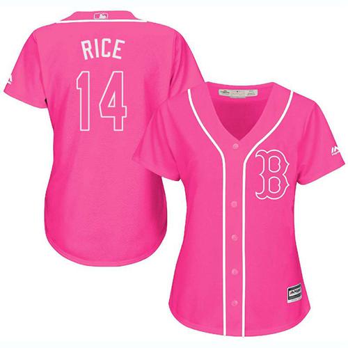 Red Sox #14 Jim Rice Pink Fashion Women's Stitched MLB Jersey Red Sox #14 Jim Rice Pink Fashion Women's Stitched MLB Jersey