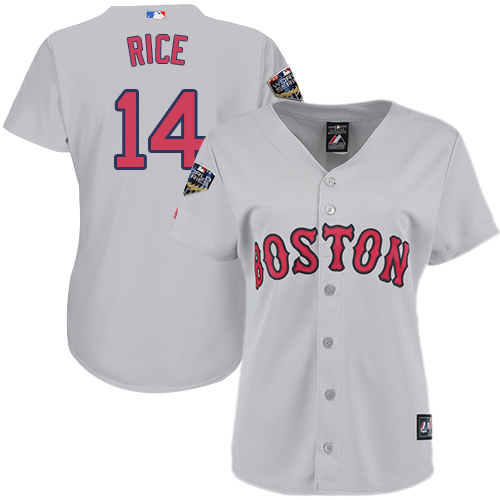 Red Sox #14 Jim Rice Grey Road 2018 World Series Women's Stitched MLB Jersey Red Sox #14 Jim Rice Grey Road 2018 World Series Women's Stitched MLB Jersey