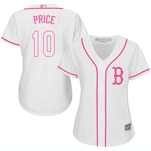 Red Sox #10 David Price White/Pink Fashion Women's Stitched MLB Jersey Red Sox #10 David Price White/Pink Fashion Women's Stitched MLB Jersey