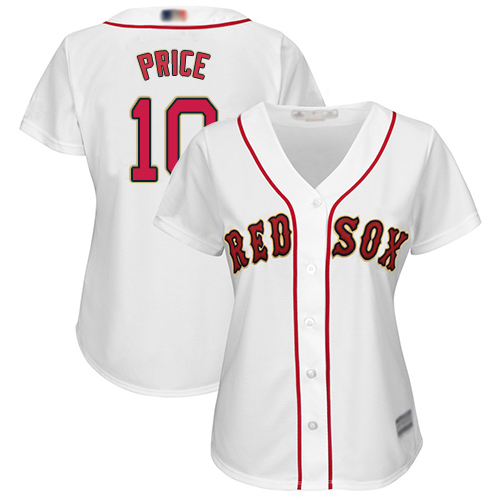 Red Sox #10 David Price White Home Women's Stitched MLB Jersey Red Sox #10 David Price White Home Women's Stitched MLB Jersey