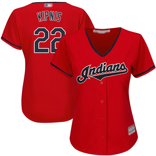 Indians #22 Jason Kipnis Red Women's Stitched MLB Jersey Indians #22 Jason Kipnis Red Women's Stitched MLB Jersey