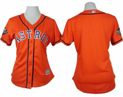 Astros Blank Orange Alternate 2019 World Series Bound Women's Stitched MLB Jersey Astros Blank Orange Alternate 2019 World Series Bound Women's Stitched MLB Jersey