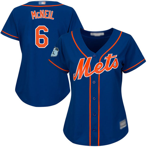 Mets #6 Jeff McNeil Blue Alternate Women's Stitched MLB Jersey Mets #6 Jeff McNeil Blue Alternate Women's Stitched MLB Jersey