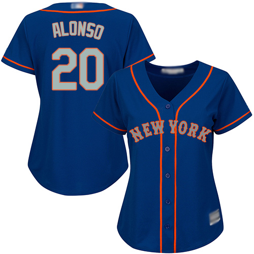 Mets #20 Pete Alonso Blue(Grey NO.) Alternate Women's Stitched MLB Jersey Mets #20 Pete Alonso Blue(Grey NO.) Alternate Women's Stitched MLB Jersey
