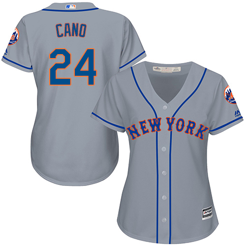 Mets #24 Robinson Cano Grey Road Women's Stitched MLB Jersey Mets #24 Robinson Cano Grey Road Women's Stitched MLB Jersey