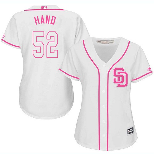 Padres #52 Brad Hand White/Pink Fashion Women's Stitched MLB Jersey Padres #52 Brad Hand White/Pink Fashion Women's Stitched MLB Jersey