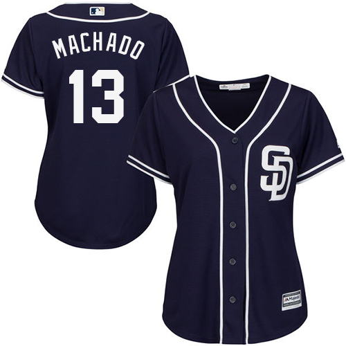 Padres #13 Manny Machado Navy Blue Alternate Women's Stitched MLB Jersey Padres #13 Manny Machado Navy Blue Alternate Women's Stitched MLB Jersey