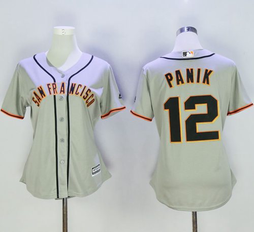 Giants #12 Joe Panik Grey Women's Road Stitched MLB Jersey