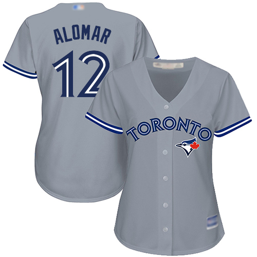 Blue Jays #12 Roberto Alomar Grey Road Women's Stitched MLB Jersey Blue Jays #12 Roberto Alomar Grey Road Women's Stitched MLB Jersey