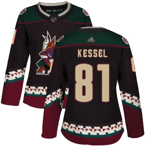 Adidas Coyotes #81 Phil Kessel Black Alternate Authentic Women's Stitched NHL Jersey Adidas Coyotes #81 Phil Kessel Black Alternate Authentic Women's Stitched NHL Jersey