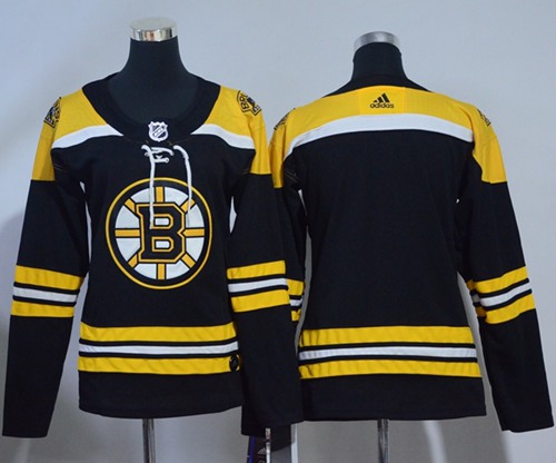 Adidas Bruins Blank Black Home Authentic Women's Stitched NHL Jersey
