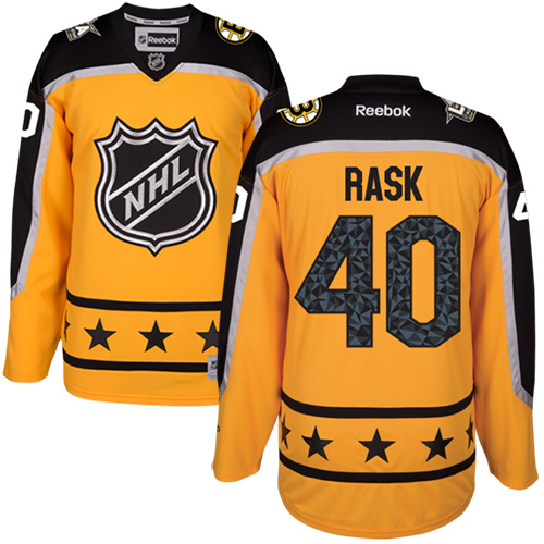 Bruins #40 Tuukka Rask Yellow 2017 All-Star Atlantic Division Women's Stitched NHL Jersey