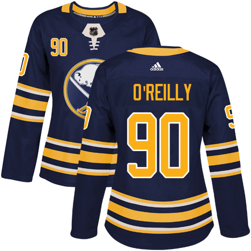 Adidas Sabres #90 Ryan O'Reilly Navy Blue Home Authentic Women's Stitched NHL Jersey