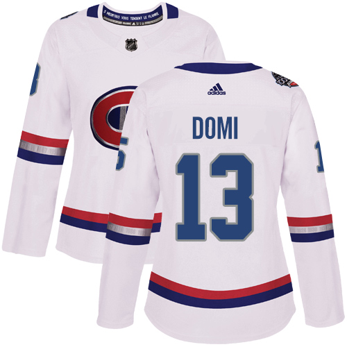 Adidas Canadiens #13 Max Domi White Authentic 2017 100 Classic Women's Stitched NHL Jersey Adidas Canadiens #13 Max Domi White Authentic 2017 100 Classic Women's Stitched NHL Jersey