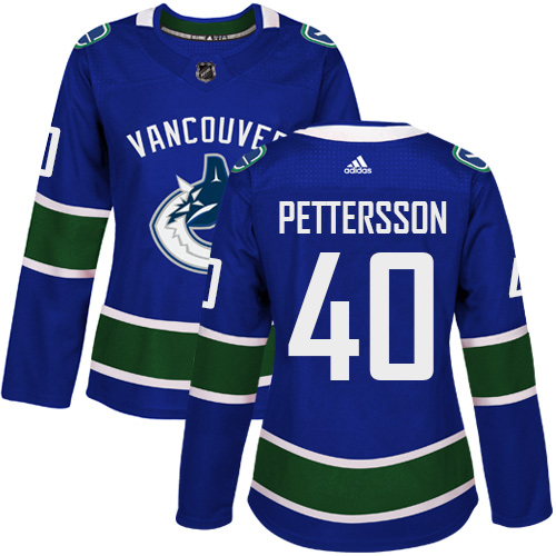 Adidas Canucks #40 Elias Pettersson Blue Home Authentic Women's Stitched NHL Jersey Adidas Canucks #40 Elias Pettersson Blue Home Authentic Women's Stitched NHL Jersey