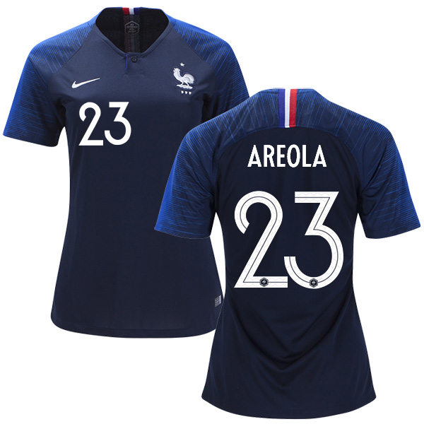 Women's France #23 Areola Home Soccer Country Jersey