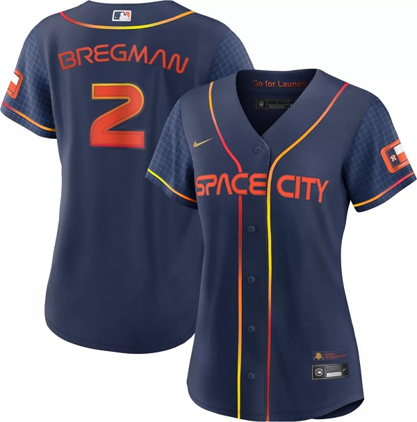 Women's Houston Astros #2 Jose Altuve 2022 Navy City Connect Flex Base Stitched Jersey(Run Small)