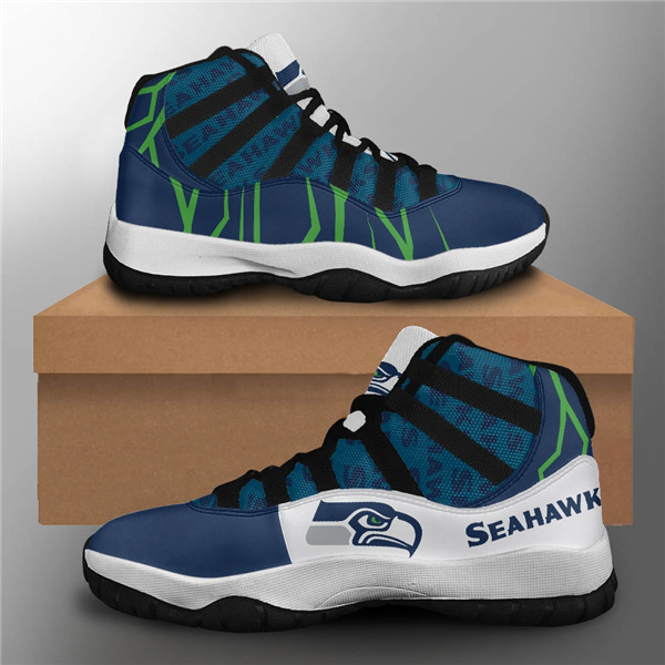 Women's Seattle Seahawks Air Jordan 11 Sneakers 3001 Women's Seattle Seahawks Air Jordan 11 Sneakers 3001