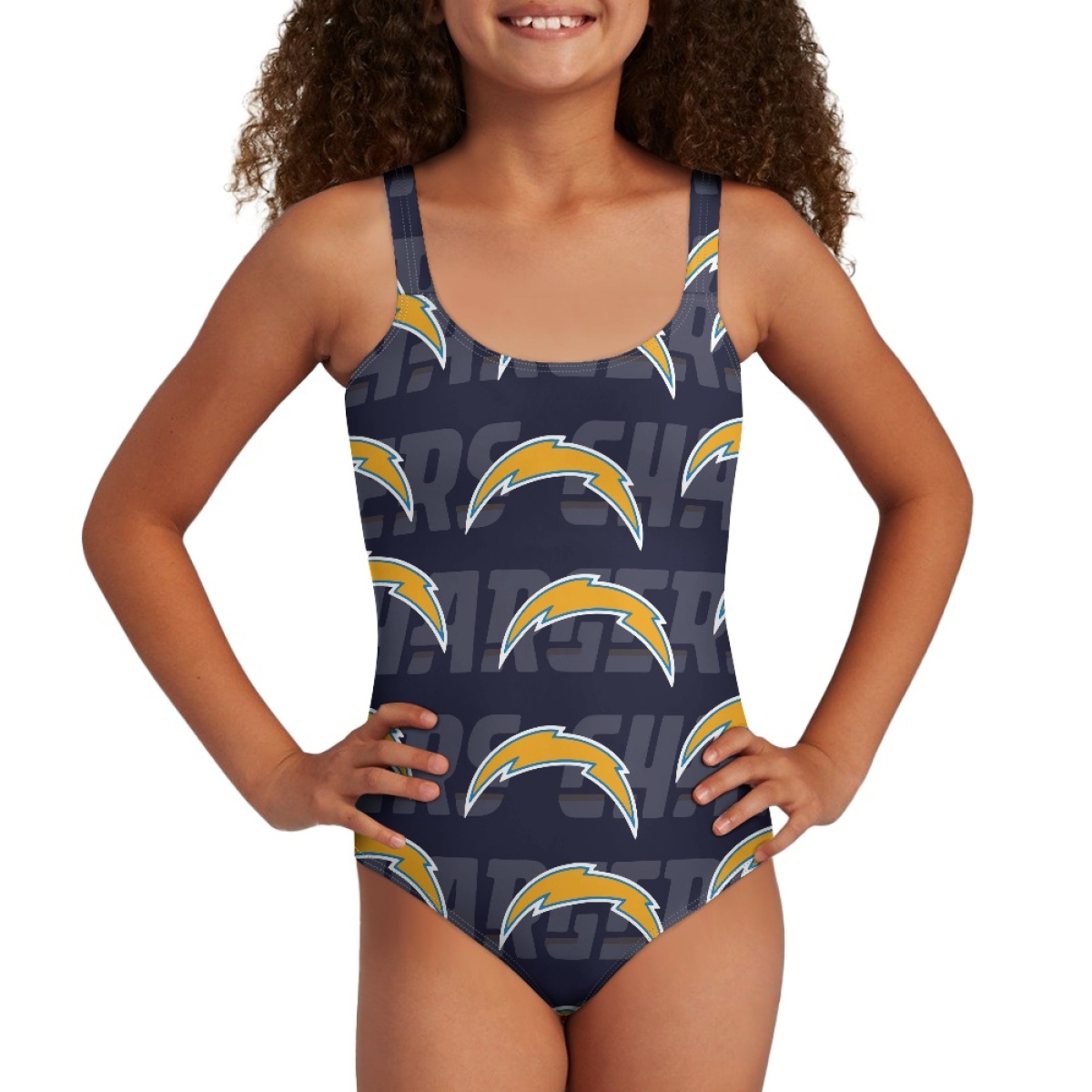 Youth Los Angeles Chargers Bodysuit Comfortable Swimwear Beachwear Bathing 001(Pls check description for details)