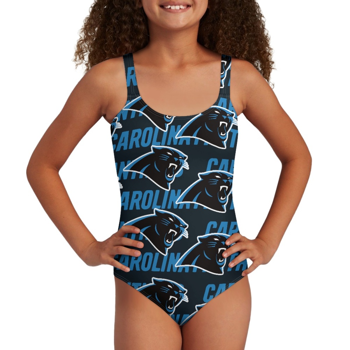 Youth Carolina Panthers Bodysuit Comfortable Swimwear Beachwear Bathing 001(Pls check description for details)