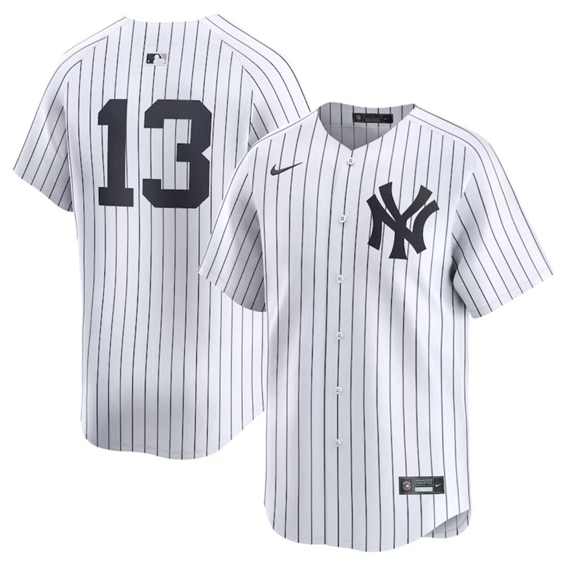 Youth New York Yankees #13 Jazz Chisholm Jr White 2024 Home Limited Stitched Baseball Jersey