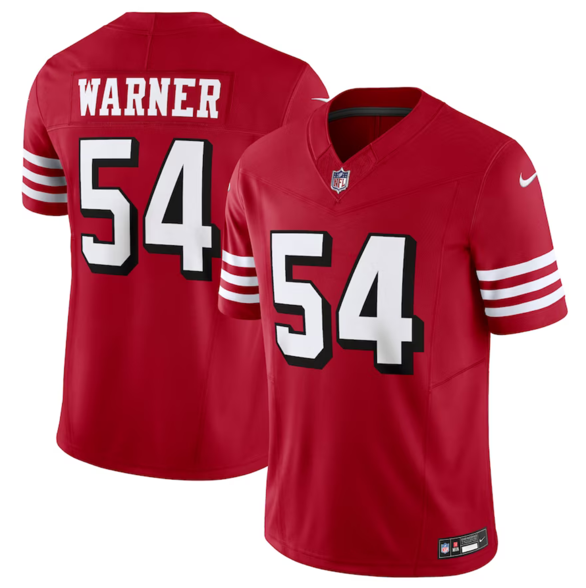 Youth San Francisco 49ers #54 Fred Warner New Red 2023 F.U.S.E. Vapor Untouchable Limited Stitched Football Jersey