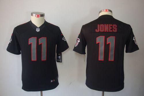 Nike Falcons #11 Julio Jones Black Impact Youth Stitched NFL Limited Jersey