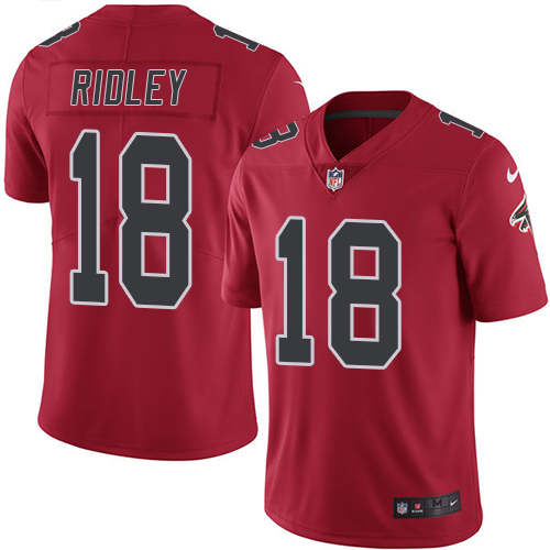 Nike Falcons #18 Calvin Ridley Red Youth Stitched NFL Limited Rush Jersey