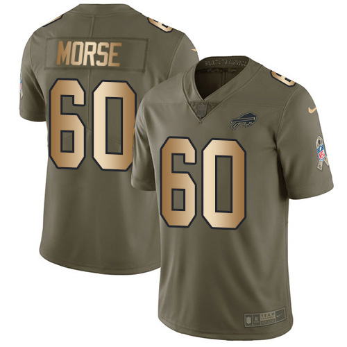 Nike Bills #60 Mitch Morse Olive/Gold Youth Stitched NFL Limited 2017 Salute to Service Jersey