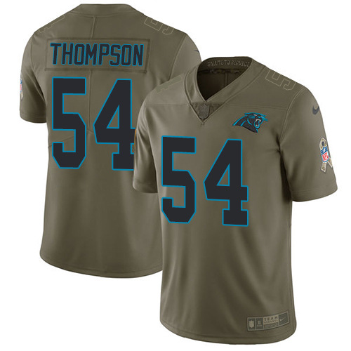 Nike Panthers #54 Shaq Thompson Olive Youth Stitched NFL Limited 2017 Salute to Service Jersey