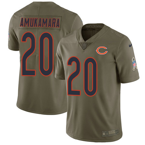 Nike Bears #20 Prince Amukamara Olive Youth Stitched NFL Limited 2017 Salute To Service Jersey