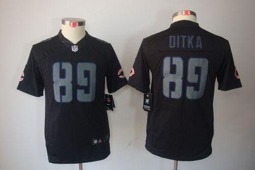 Nike Bears #89 Mike Ditka Black Impact Youth Stitched NFL Limited Jersey