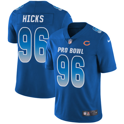 Nike Bears #96 Akiem Hicks Royal Youth Stitched NFL Limited NFC 2019 Pro Bowl Jersey