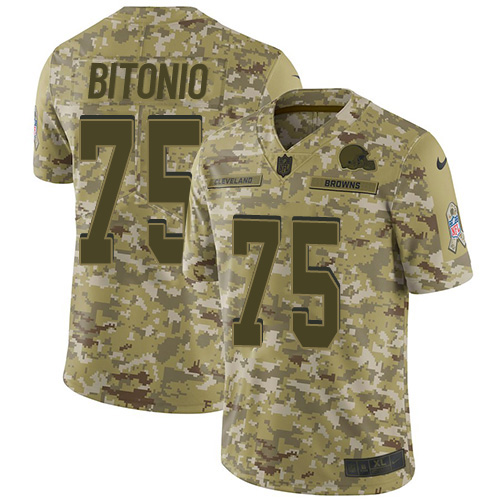 Nike Browns #75 Joel Bitonio Camo Youth Stitched NFL Limited 2018 Salute to Service Jersey Nike Browns #75 Joel Bitonio Camo Youth Stitched NFL Limited 2018 Salute to Service Jersey