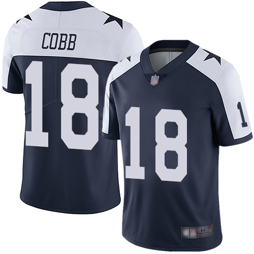 Nike Cowboys #18 Randall Cobb Navy Blue Thanksgiving Youth Stitched NFL Vapor Untouchable Limited Throwback Jersey Nike Cowboys #18 Randall Cobb Navy Blue Thanksgiving Youth Stitched NFL Vapor Untouchable Limited Throwback Jersey