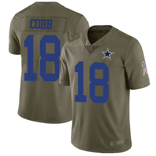 Nike Cowboys #18 Randall Cobb Olive Youth Stitched NFL Limited 2017 Salute to Service Jersey Nike Cowboys #18 Randall Cobb Olive Youth Stitched NFL Limited 2017 Salute to Service Jersey