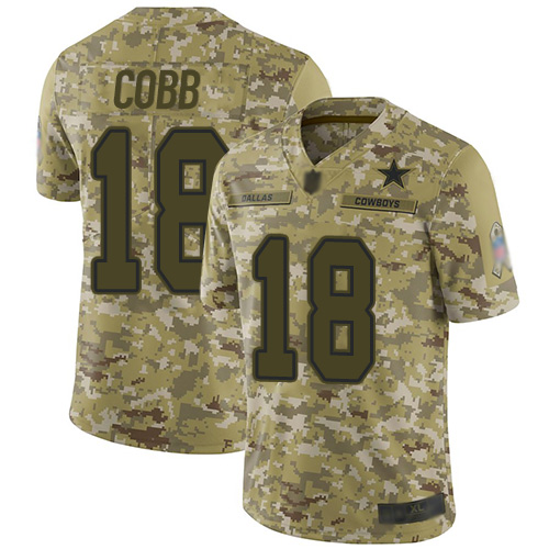 Nike Cowboys #18 Randall Cobb Camo Youth Stitched NFL Limited 2018 Salute to Service Jersey Nike Cowboys #18 Randall Cobb Camo Youth Stitched NFL Limited 2018 Salute to Service Jersey