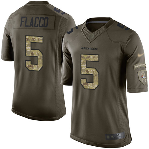 Nike Broncos #5 Joe Flacco Green Youth Stitched NFL Limited 2015 Salute to Service Jersey Nike Broncos #5 Joe Flacco Green Youth Stitched NFL Limited 2015 Salute to Service Jersey
