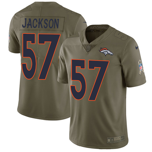 Nike Broncos #57 Tom Jackson Olive Youth Stitched NFL Limited 2017 Salute to Service Jersey