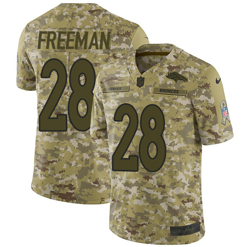 Nike Broncos #28 Royce Freeman Camo Youth Stitched NFL Limited 2018 Salute to Service Jersey Nike Broncos #28 Royce Freeman Camo Youth Stitched NFL Limited 2018 Salute to Service Jersey
