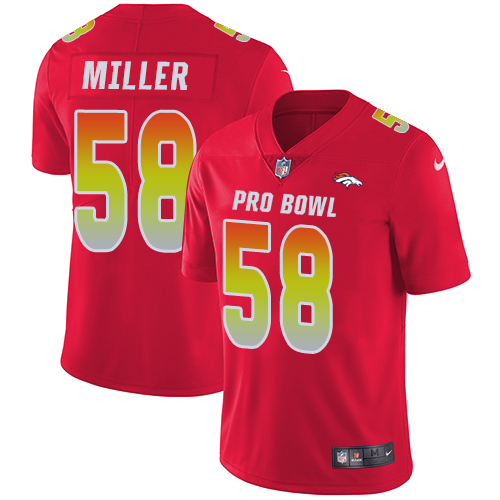 Nike Broncos #58 Von Miller Red Youth Stitched NFL Limited AFC 2018 Pro Bowl Jersey Nike Broncos #58 Von Miller Red Youth Stitched NFL Limited AFC 2018 Pro Bowl Jersey