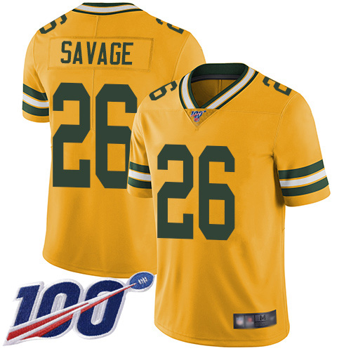 Nike Packers #26 Darnell Savage Gold Youth Stitched NFL Limited Inverted Legend 100th Season Jersey