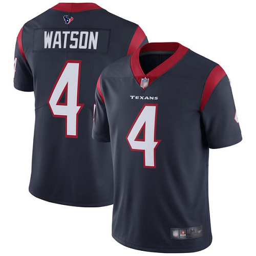 Nike Texans #4 Deshaun Watson Navy Blue Team Color Youth Stitched NFL Vapor Untouchable Limited Jersey