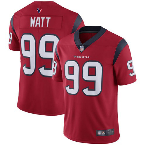 Nike Texans #99 J.J. Watt Red Alternate Youth Stitched NFL Vapor Untouchable Limited Jersey