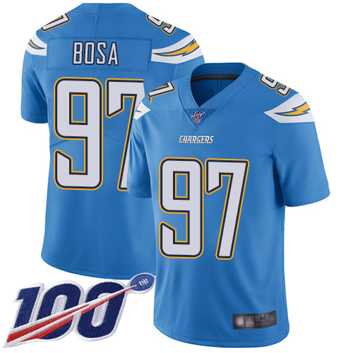 Nike Chargers #97 Joey Bosa Electric Blue Alternate Youth Stitched NFL 100th Season Vapor Limited Jersey