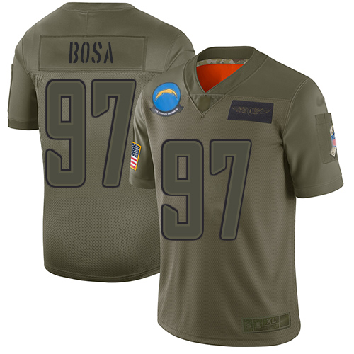 Nike Chargers #97 Joey Bosa Camo Youth Stitched NFL Limited 2019 Salute to Service Jersey